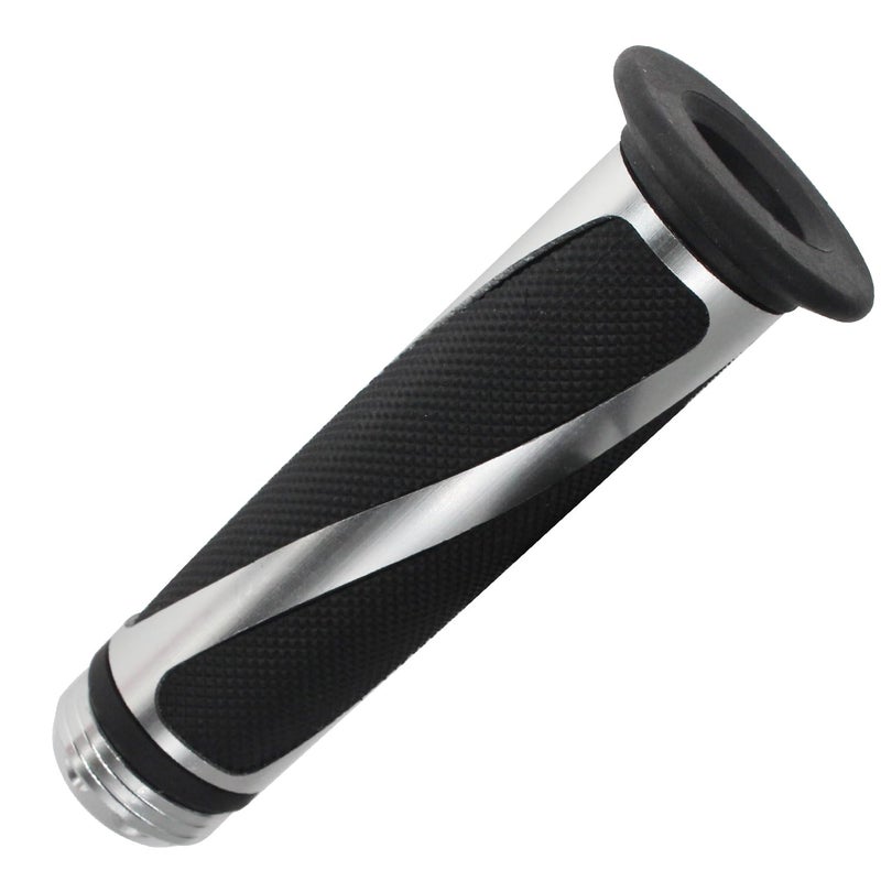 amavoler Universal Motorcycle Handlebar Grips Fits for Motorcycles with 7/8"" Left Grip and 1"" Right (Silver) - Image 4